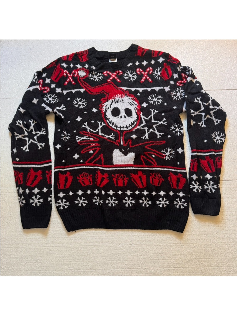 Disney The Nightmare Before Christmas Jack Skellington Christmas Sweater Men's M